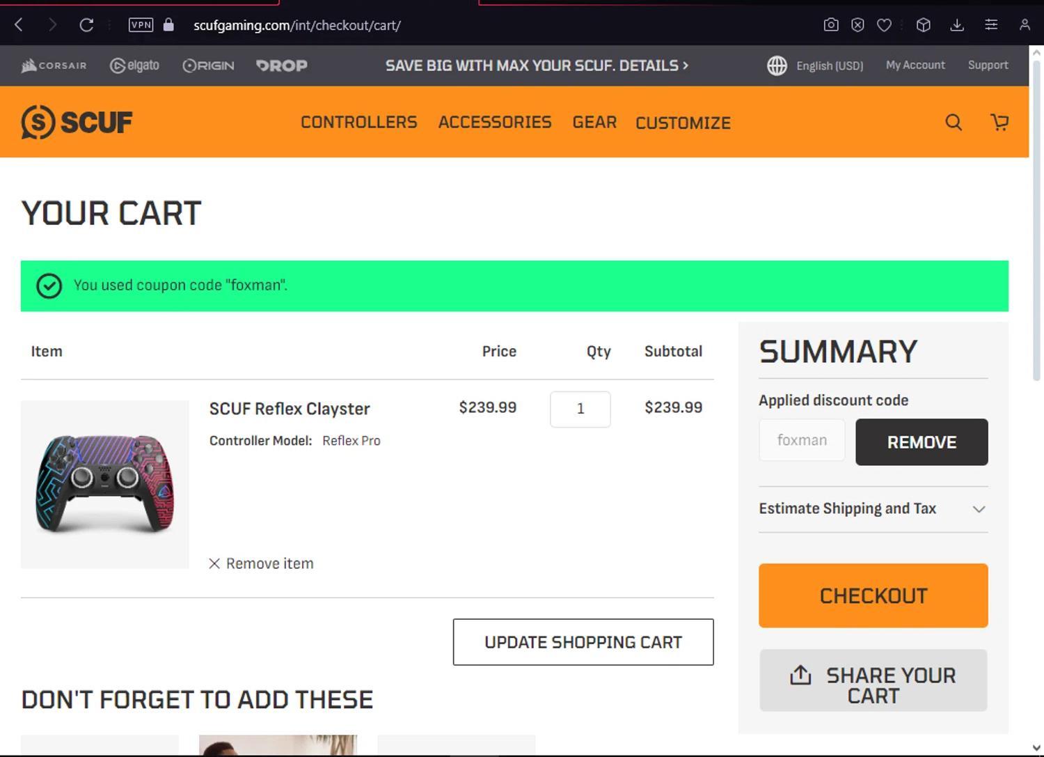 How to apply ScufGaming coupon code